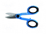 Scissors | for cables | ergonomic handle,serrated  blade