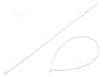 Cable tie | L: 370mm | W: 3.6mm | natural | polyamide | 180N | 100pcs.