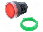 Switch: push-button | 22mm | Stabl.pos: 1 | red | ZB5AV,ZB5AW,ZBV6