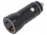 USB power supply | USB A socket,USB C socket | Sup.volt: 12&divide;24VDC