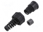 With strain relief | plastic | 4.5&divide;6.5mm | IP67 | for cable | straight