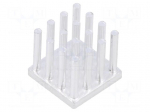Heatsink: extruded | grilled | natural | L: 14mm | W: 14mm | H: 12.5mm