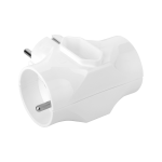 Pistikud ja pistikupesa plokid // Pistikud ja pistikupesad // Rozgałęziacz sieciowy x 3 gn. (2 okrągłe + 1 płaskie) R-201