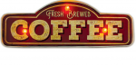 Forever RETRO Metal Sign Fresh Brewed Coffee LED Light