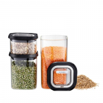 GEFU 12807 Rectangular Set 1.4 L Black, Transparent 3 pc(s)