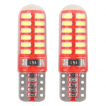 Autolambid, Mootorratta ja traktori valgustid // Auto LED-pirnid ja komplektid // Żar&oacute;wki led canbus 24smd 3014 t10e w5w silca white 12v amio-01444