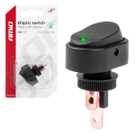 Elektrimaterjalid // L&uuml;litid elektroonikale // Włącznik przełącznik elipsa z podświetleniem 12v 24v amio-03087