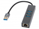 S&uuml;learvutid, s&uuml;learvutid, tarvikud // S&uuml;learvuti tarvikud // 86-064# Karta sieciowa usb-c rj45+3xusb kabel k-06