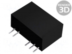 Converter: DC/DC | 2W | Uin: 4.5&divide;5.5VDC | Uout: 3.3VDC | Iout: 606mA | SIP