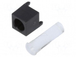 Fiber for LED | &Oslash;4.6mm | L: 12.7mm | round | Front: convex | flexible