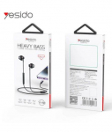 Wired headphones yesido  YH48 Aluminum Alloy In-ear Earphone With Remote Control IP Interface Wired Headphone Black