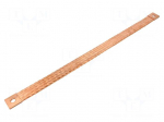 Braids | earthing tape | W: 30mm | 50mm2 | &Oslash;1: 11mm | &Oslash;2: 11mm | 250A | ST