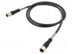 Cable: for sensors/automation | M12 | PIN: 8 | 1m | plug | 30VDC | 30VAC