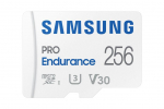 Memory cards Samsung  PRO Endurance MB-MJ256KA/EU 256 GB, MicroSD Memory Card, Flash memory class U3, V30, Class 10, SD adapter