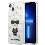 Back panel cover Karl Lagerfeld  Karl Lagerfeld KLHCP13SHFLT iPhone 13 mini 5,4" przezroczysty/transparent Flower Ikonik Karl