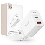 Adapter Tech-Protect  Tech-Protect NC30W charger 2x USB-C PD 30W / USB-A QC 3.0 - white