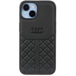 Back panel cover Audi  Audi Genuine Leather iPhone 14 6.1" black/black hardcase AU-TPUPPCIP14-Q8/D1-BK