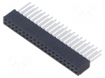Connector: pin strips | socket | female | PIN: 40 | straight | THT | 2x20
