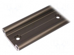 Double rail | aluminium | &Oslash;: 16mm | L: 750mm | W: 60mm | DryLin&reg; W | round