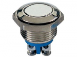 FLAT STAINLESS STEEL PUSH BUTTON SPST 1NO