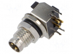 Connector: M8 | male | PIN: 3 | 48V | IP67 | angled | shielded | socket | 4A