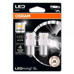 LED bulbs P21W, 1W, 12V, yellow, LEDriving SL series