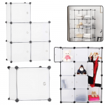 Furniture sections and sets // Kontorim&ouml;&ouml;bel // Modułowy Regał Na Buty Akcesoria 5 Przegr&oacute;dek Transparentny