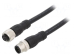 Cable: for sensors/automation | M12 | PIN: 8 | 3m | plug | 36VDC | PVC