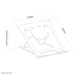 Neomounts NSLS085GREY Laptop stand 10-17" - foldable - compact - universal