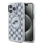 Other Phone Accessory Karl Lagerfeld  Karl Lagerfeld IML Monogram Karl & Choupette Head MagSafe iPhone 15 Pro Case - Clear
