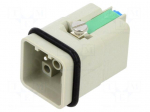 Connector: HDC | male | 10A | PIN: 12 | crimped