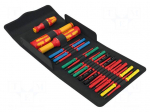 Screwdriver: insulated-set | insulated,slim | 1kVAC | case | 23pcs.