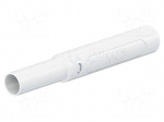 Laboratory connector: 4mm banana | plug | 32A | 1kV | white | insulated