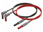 Test leads | Inom: 10A | Len: 1m | insulated | black,red | -20&divide;80&deg;C