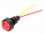 Indicator: LED | prominent | 12&divide;24VDC | 12&divide;24VAC | Cutout: &Oslash;13mm | IP20