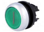 Switch: push-button | Stabl.pos: 1 | 22mm | green | IP67 | Pos: 2 | &Oslash;22.5mm