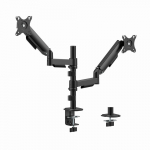 Gembird MA-DA2P-02 Adjustable desk 2-display mounting arm, 17&rdquo;-32&rdquo;, black