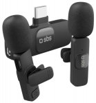 Wireless microphones SBS USB-C receiver 2x clip mic