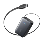 Anker Nano Power Bank 45W with Built-In Retractable USB-C Cable | A1638H11 | 10000 mAh | Black
