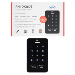 PNI DK150T access control keyboard with Wi-Fi, unlocking with PIN, RFID card and from the Tuya Smart application, IP65, black