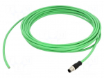 Cable: for sensors | PIN: 4 | M12 male | shielded,straight | 10m | plug