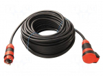 Extension lead | 3G1.5mm2 | 25m | rubber | black | Sockets no: 1 | 16A