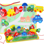 RoGer Wooden City & Vehicles Puzzle