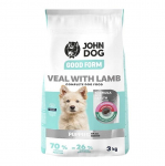 JOHN DOG Junior Good Form Veal with lamb - dry dog food - 3kg