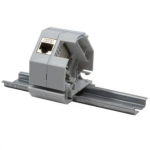 DIN-Rail adapteris 1xRJ45 Keystone modulim PELĒKS