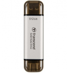 Transcend ESD310 512 GB USB Type-A to USB Type-C 3.2 Gen 2 (3.1 Gen 2) Silver