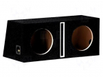 Car loudspeaker enclosure | MDF | black | textil | 35+35l | 250mm