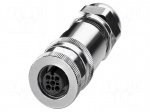 Connector: M12 | plug | PIN: 5 | 48V | straight | IP67 | screw terminal