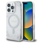 Guess GUHMP16LRGRGES Resin Gradient Glitter MagSafe Hardcase for iPhone 16 Pro 6.3" / silver