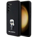 Karl Lagerfeld KLHCS23MSMHKNPK Silicone Ikonik Metal Pin for Samsung Galaxy S23+ S916 / black